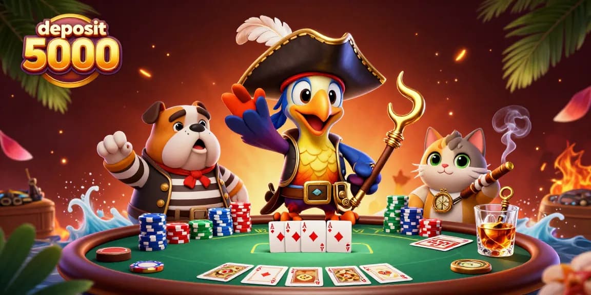 Engage in exciting slots with deposit 5000 at our dynamic, colorful casino illustration.