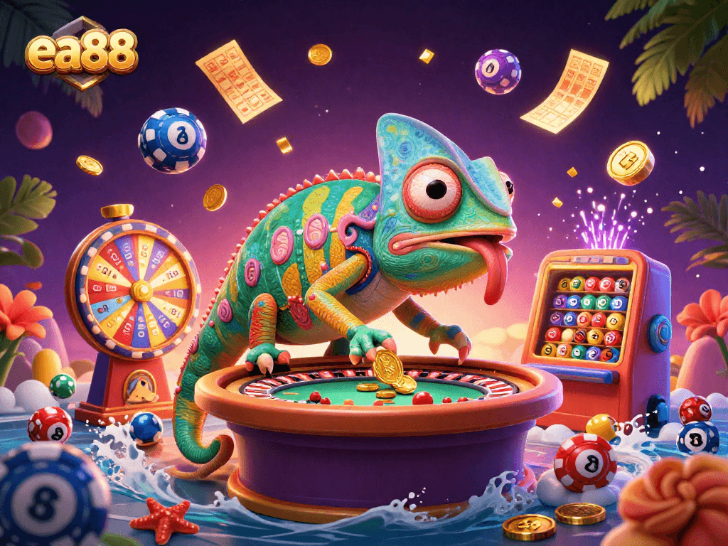 Experience thrilling gameplay with the vibrant ea88 chameleon casino owner amidst exciting lottery elements.