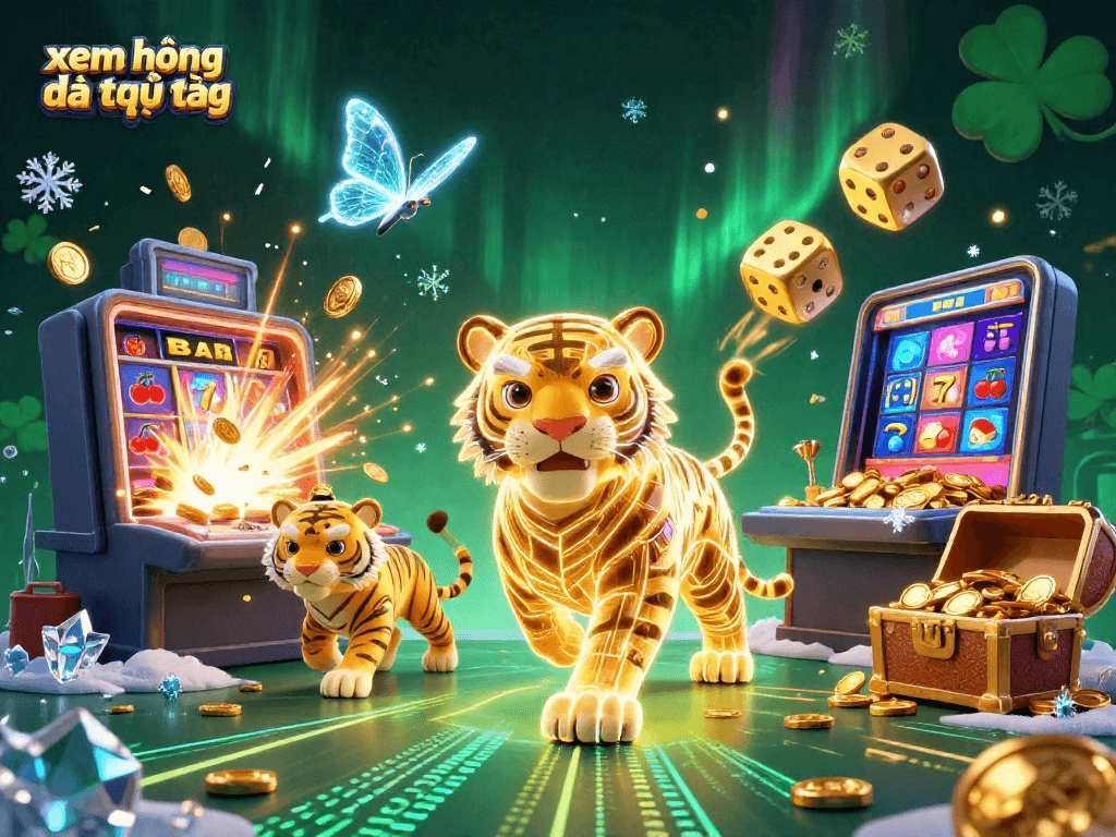 Experience xem bóng đá trực tiếp with our vibrant digital casino showcasing exciting game elements.