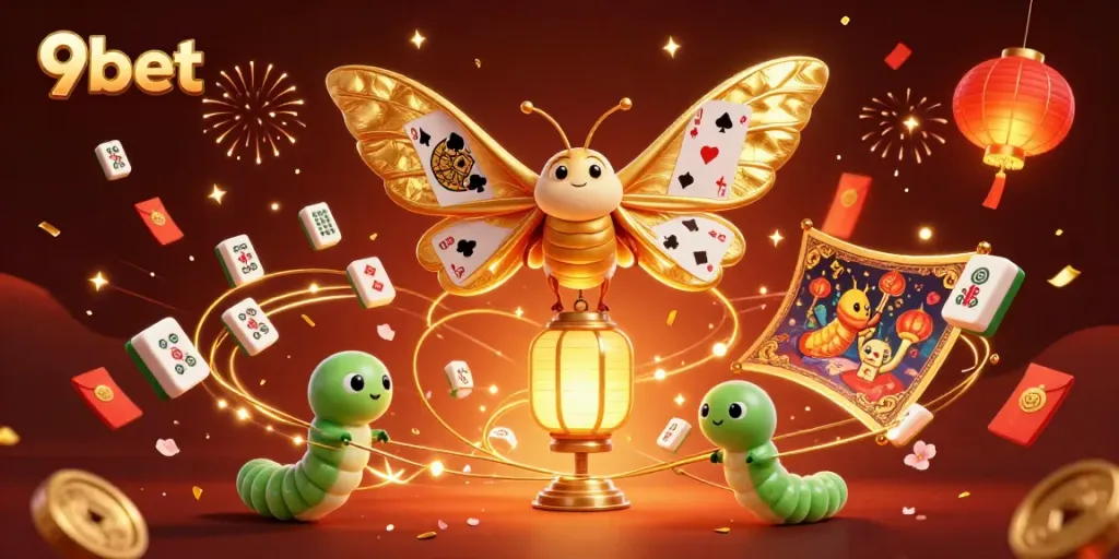 Experience thrilling wins at 9bet with rich casino scenes and lively characters in festive celebration.
