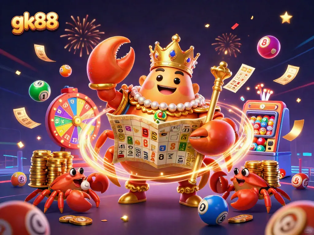 Experience the excitement at gk88 with a captivating golden crab emperor and dynamic gaming elements.