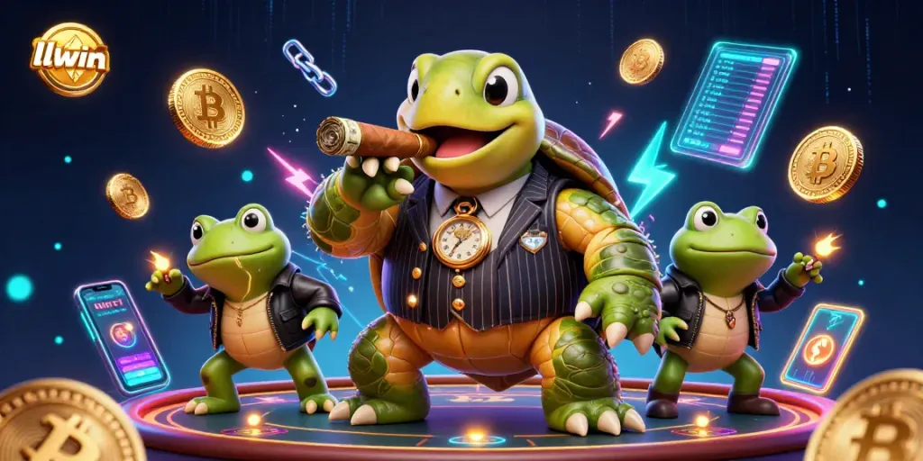 Experience thrilling gameplay at llwin with vibrant casino visuals and dynamic crypto elements.