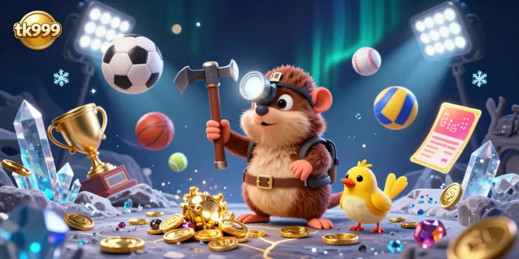 Engage with the vibrant tk999 adventure featuring a treasure hunter mole in a dynamic online gaming landscape.