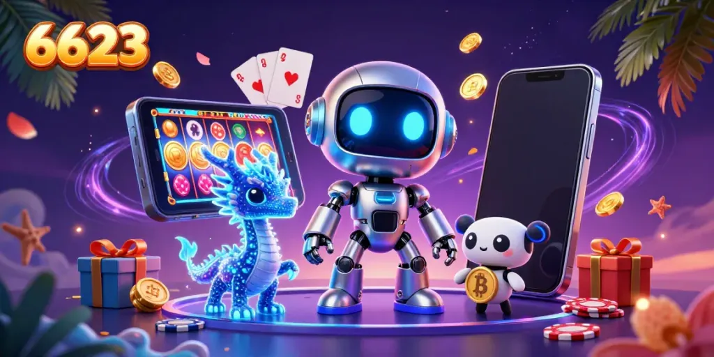 Play exciting games at 6623 with vibrant characters and engaging casino elements.