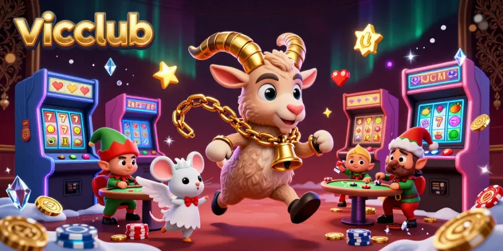 Join the festive action at vicclub's holiday-horror casino with fun characters and slot play.
