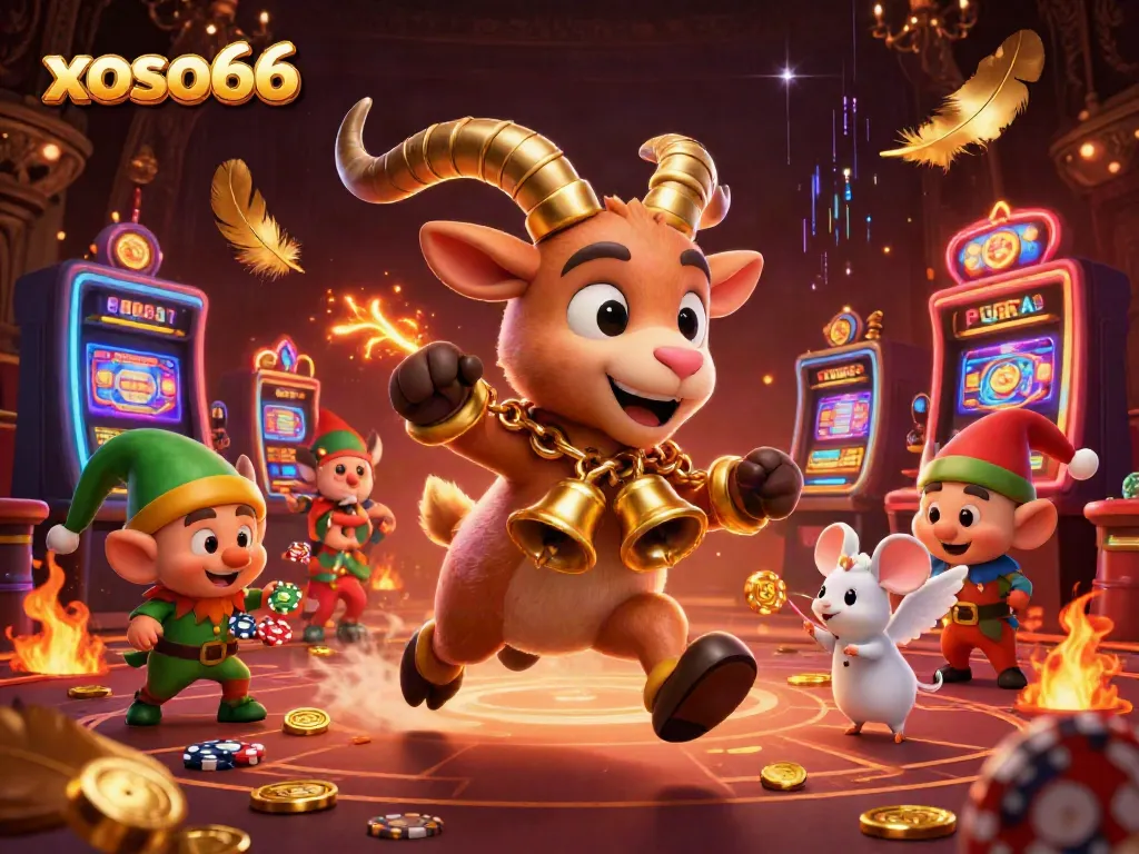 Experience thrilling games at xoso66, where festive characters bring the casino to life.