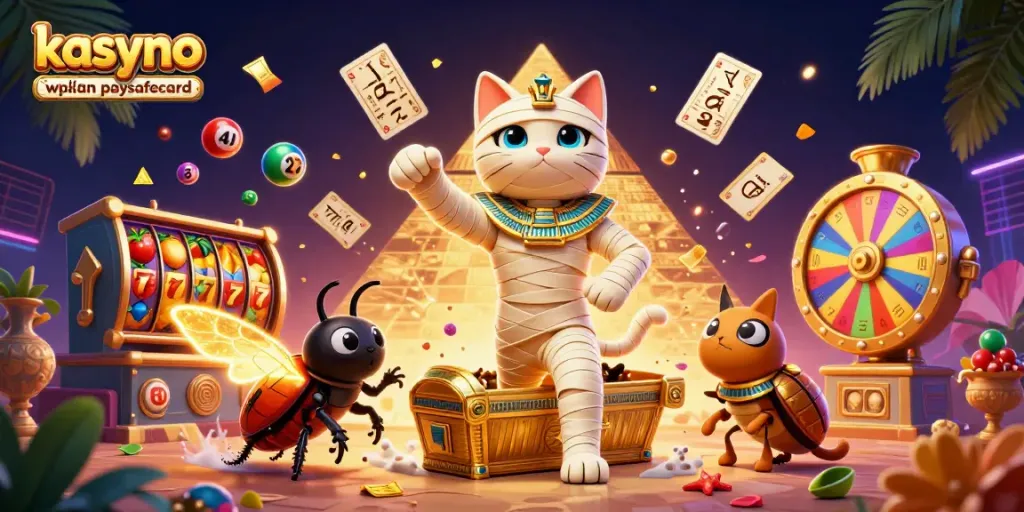 Engage with an exciting kasyno online wpłata paysafecard scene highlighting vibrant slot games and unique characters.