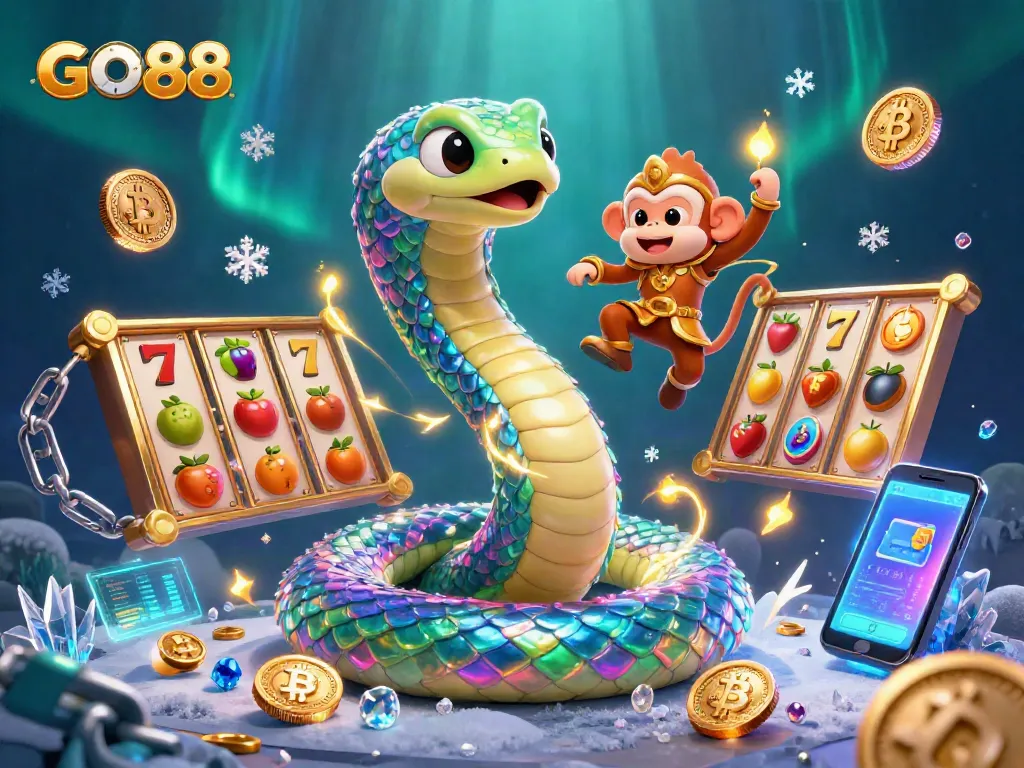 Experience thrilling slots with GO88, featuring vibrant games with stunning visuals and crypto elements.