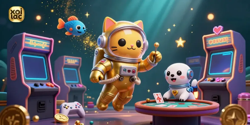 Engage with thrilling games on xoi lac tv featuring vibrant characters in a dynamic casino scene.