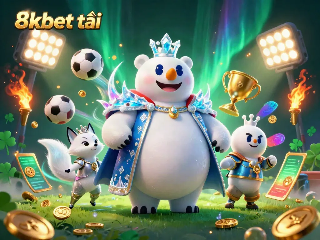 Experience thrilling sports betting with 8xbet tải, featuring energetic characters and vibrant casino elements.