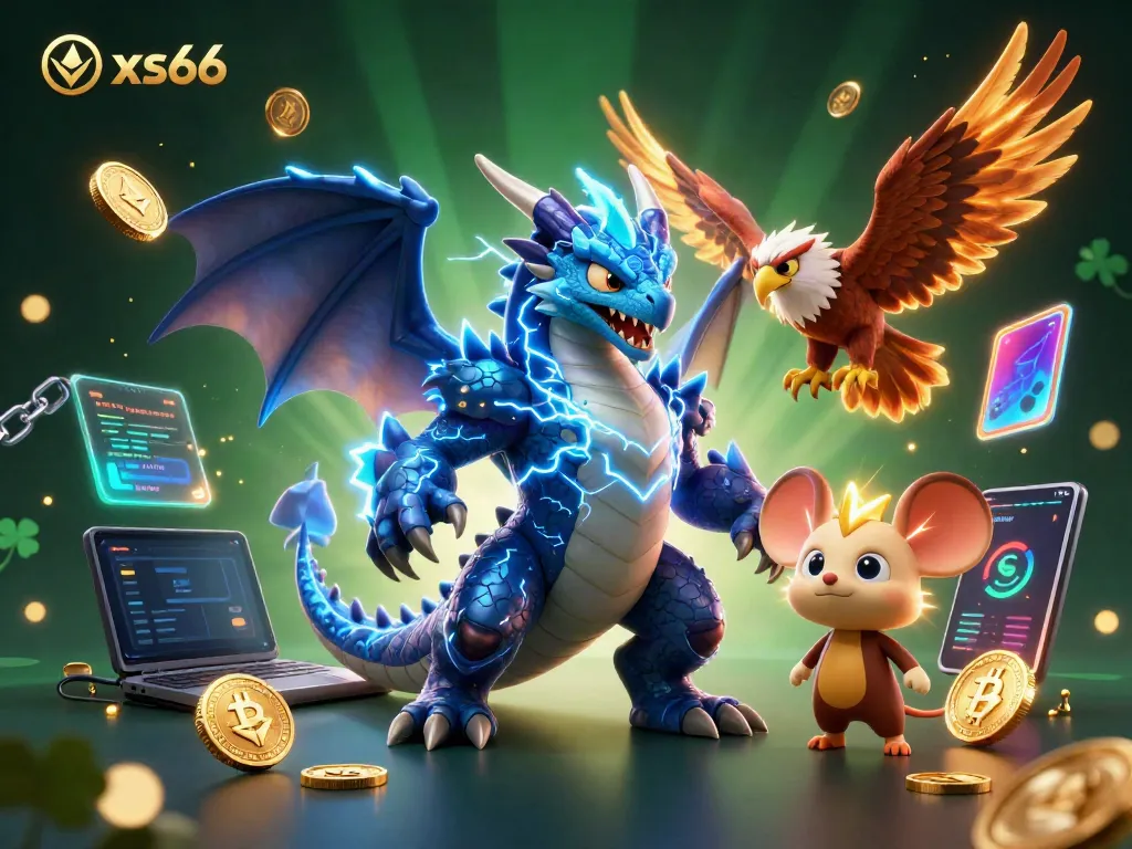 Experience the electrifying world of xs66 with a dynamic thunder dragon and lucky symbols.