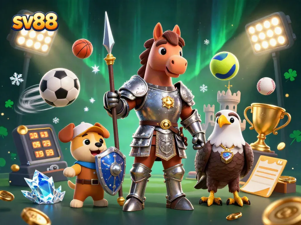 Bet on sv88 as the knight and his companions enjoy the thrilling casino atmosphere.