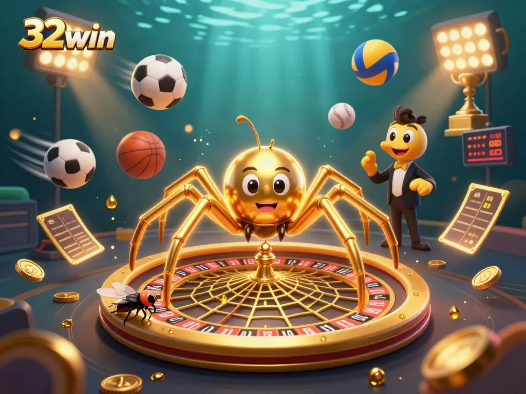Experience thrilling gaming with 32win, showcasing a vibrant casino scene full of action.