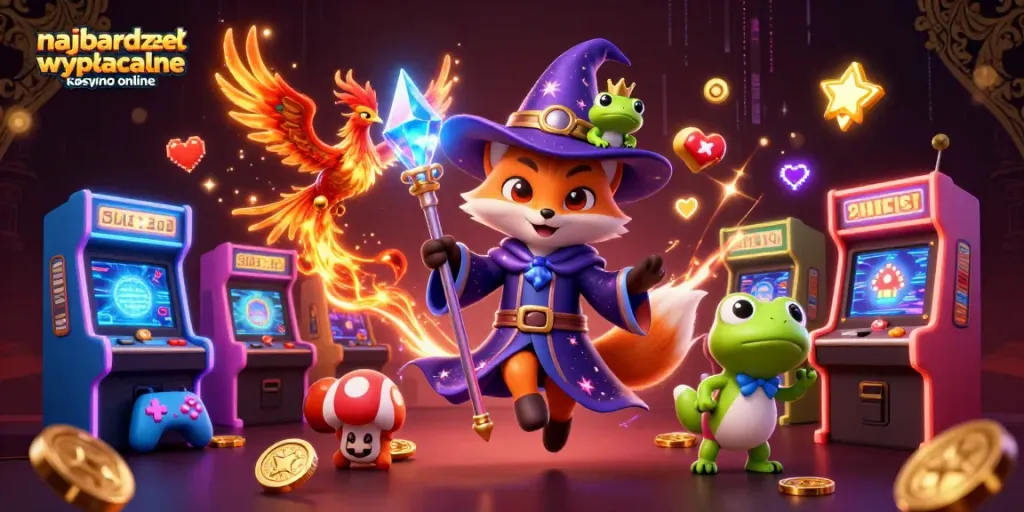 Experience the magic of the najbardziej wypłacalne kasyno online surrounded by enchanting characters and gaming elements.