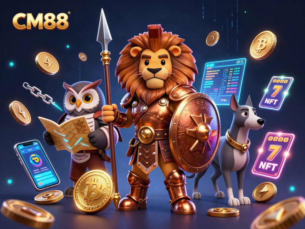 Experience thrilling wins at CM88 with vibrant slot elements and dynamic gaming characters.