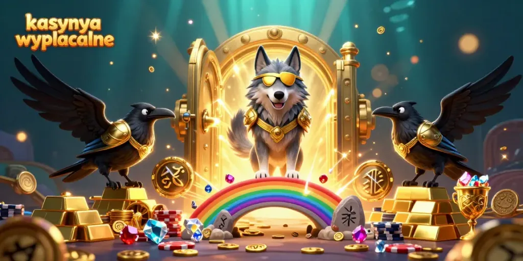 Experience the thrill of kasyna wyplacalne through this vibrant 3D casino illustration featuring an energetic Norse god theme.
