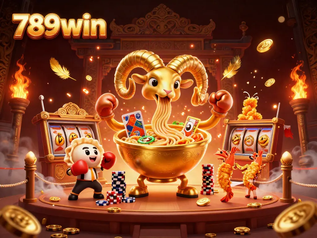Experience thrilling gameplay with the vibrant 3D scene of 789win casino featuring exciting characters and dynamic elements.
