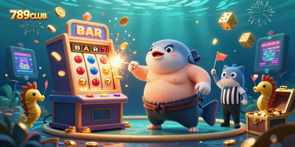 Experience the excitement of 789CLUB with bright casino games, cash explosions, and festive creatures.