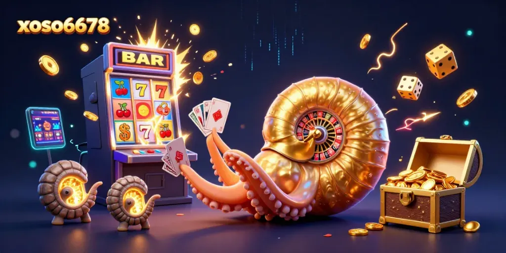 Experience thrilling wins at xoso6678 with an attractive 3D casino scene featuring exciting gaming elements.